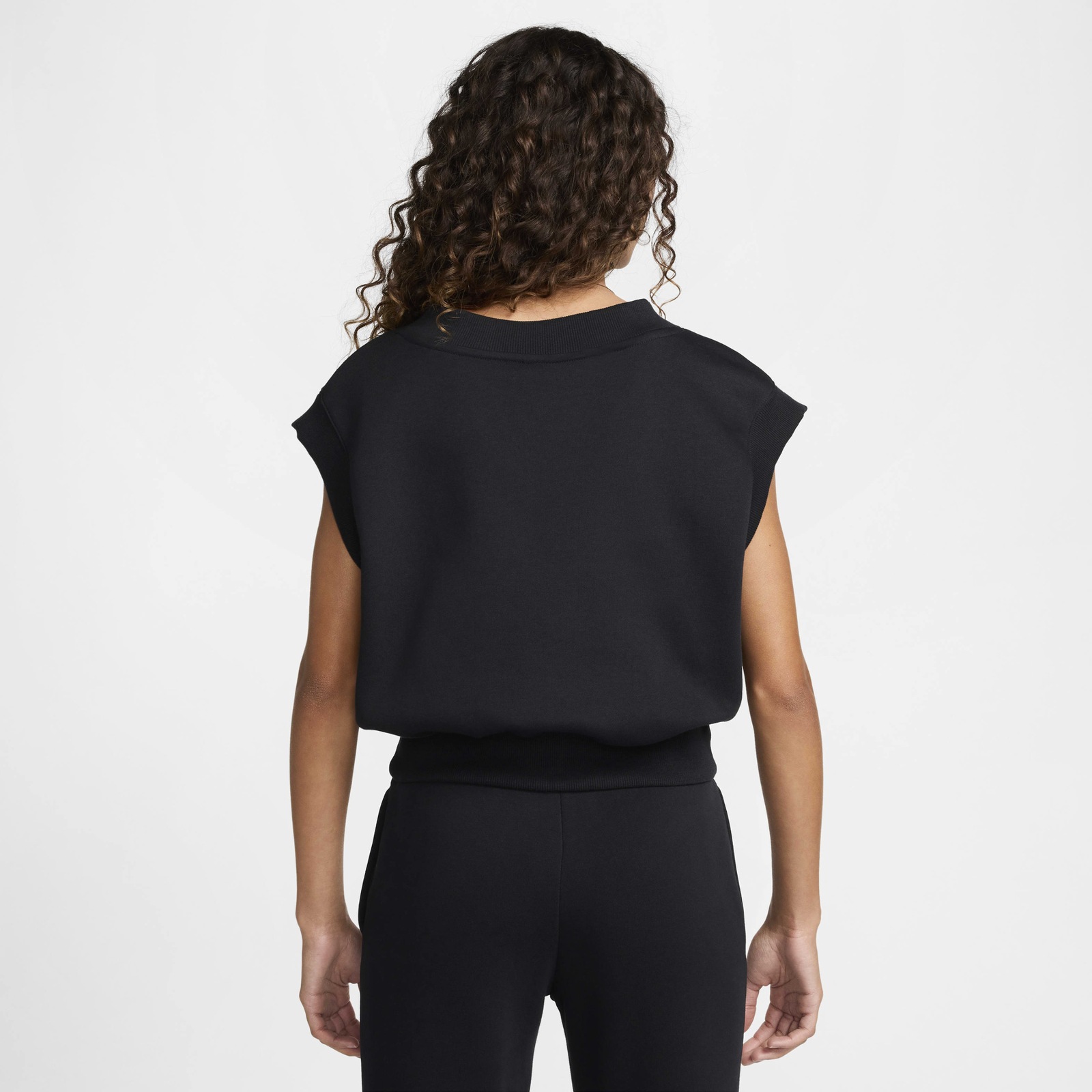 Жилетка жіноча Nike W NSW Phnx Flc Slvls Vneck Crp FV6316-010_image_2