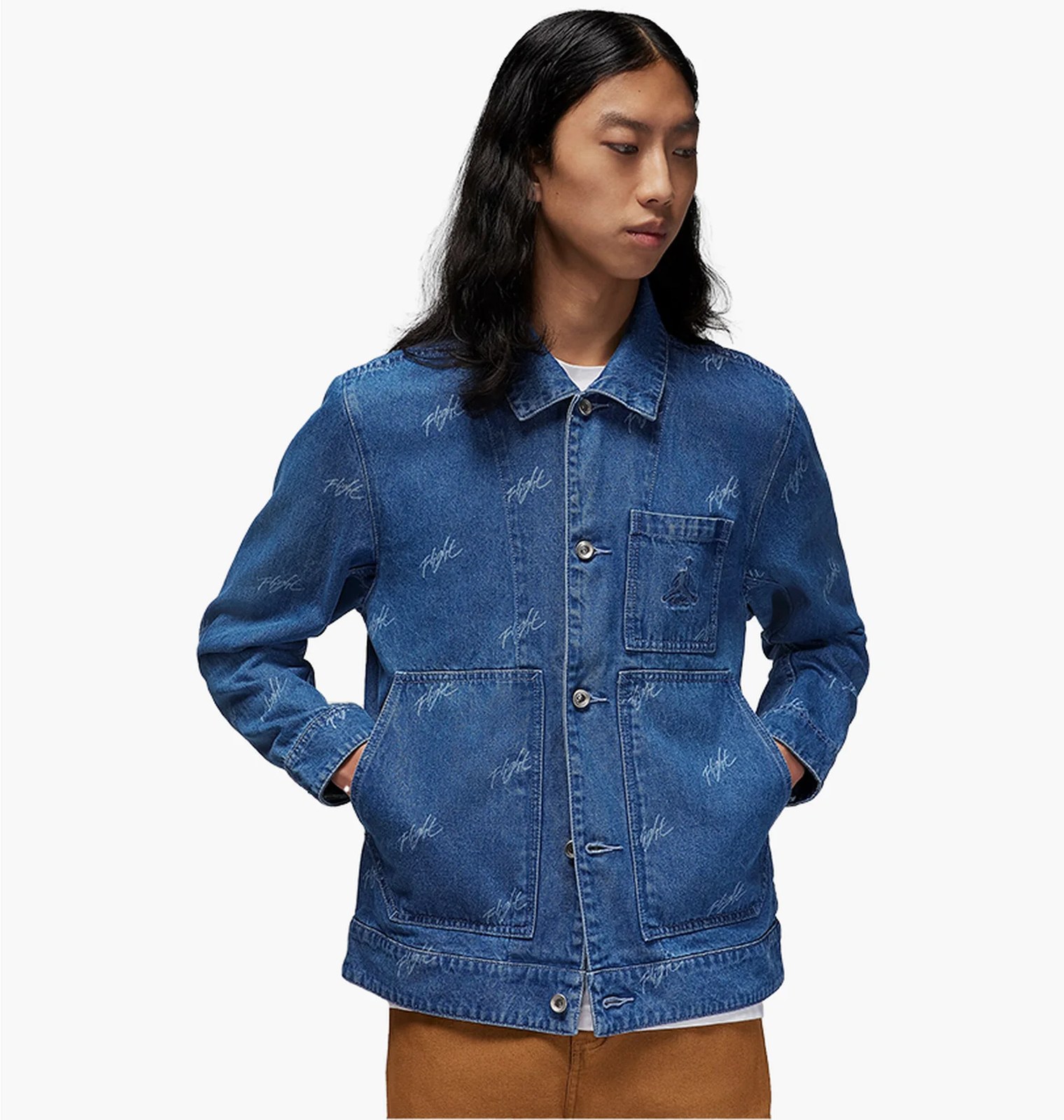 Джинсовка чоловіча Air Jordan Flight Heritage Demim-Jacke Blue FN4649-436_image_1