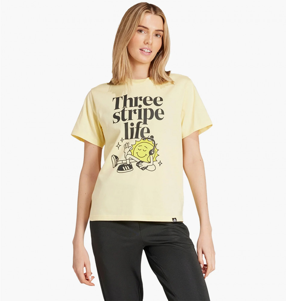 Женская футболка Adidas Positivity Graphic Yellow IX6454_image_1