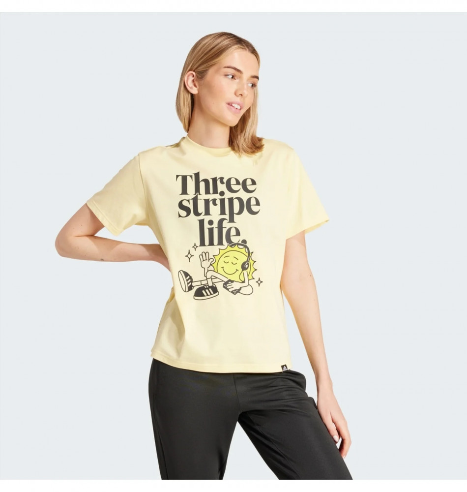 Женская футболка Adidas Positivity Graphic Yellow IX6454_image_3