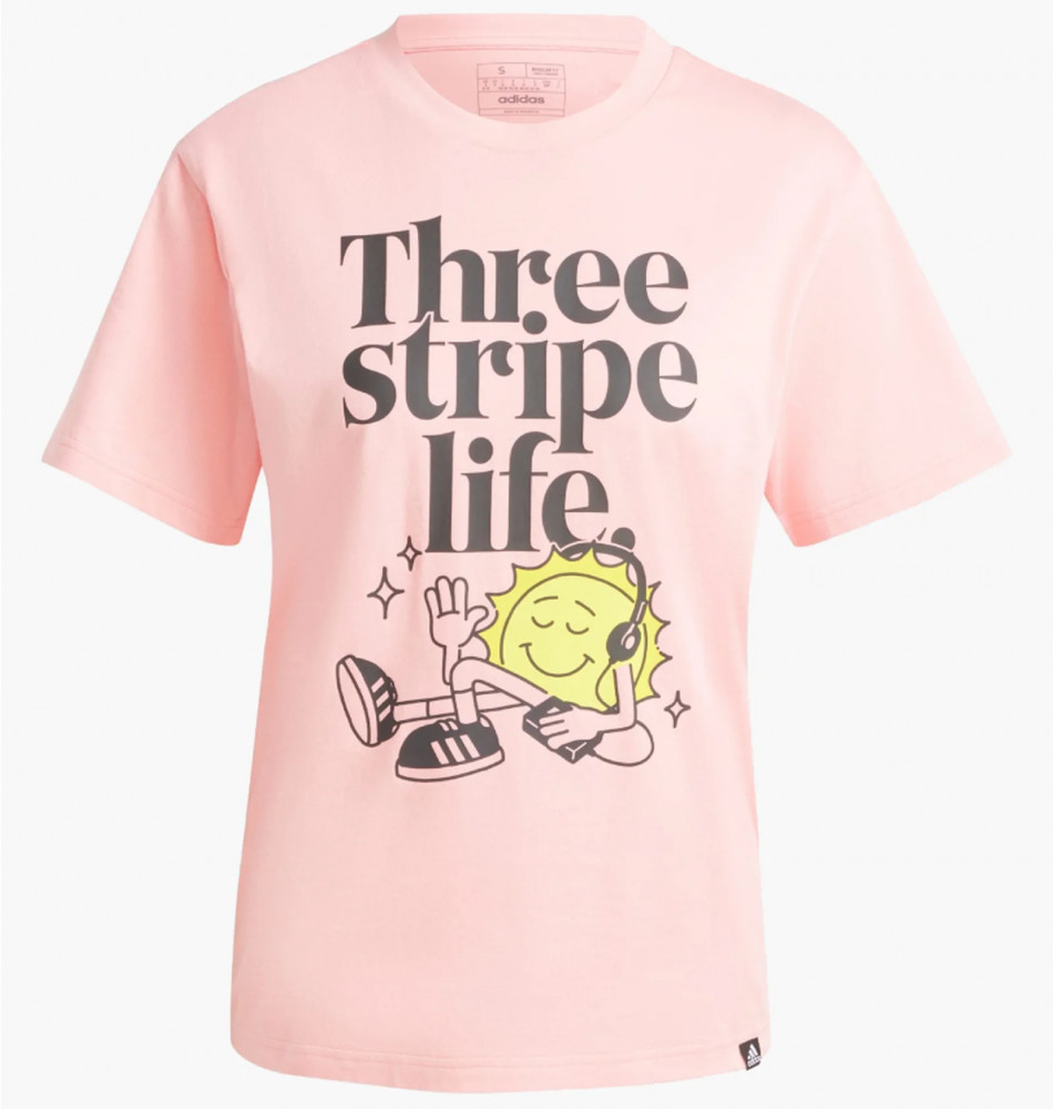 Женская футболка Adidas Playera Positivity Estampada Peach IX6456_image_5