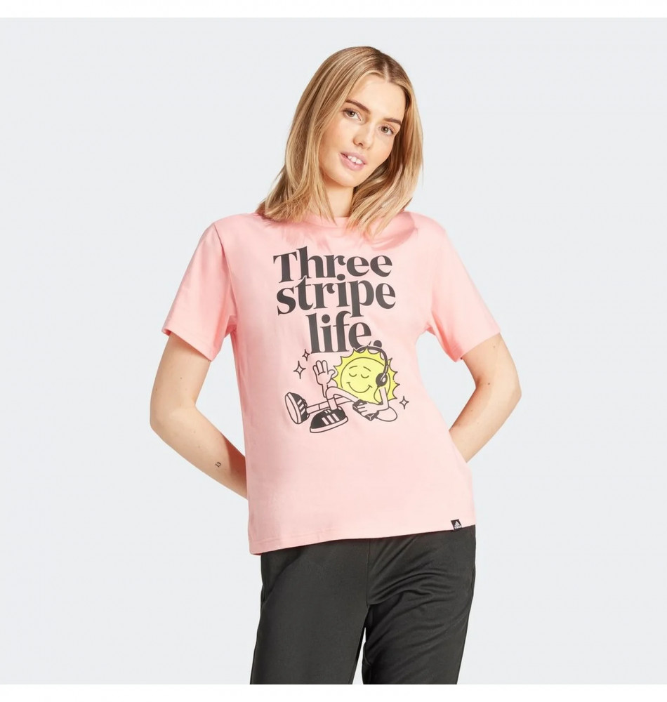 Женская футболка Adidas Playera Positivity Estampada Peach IX6456_image_1